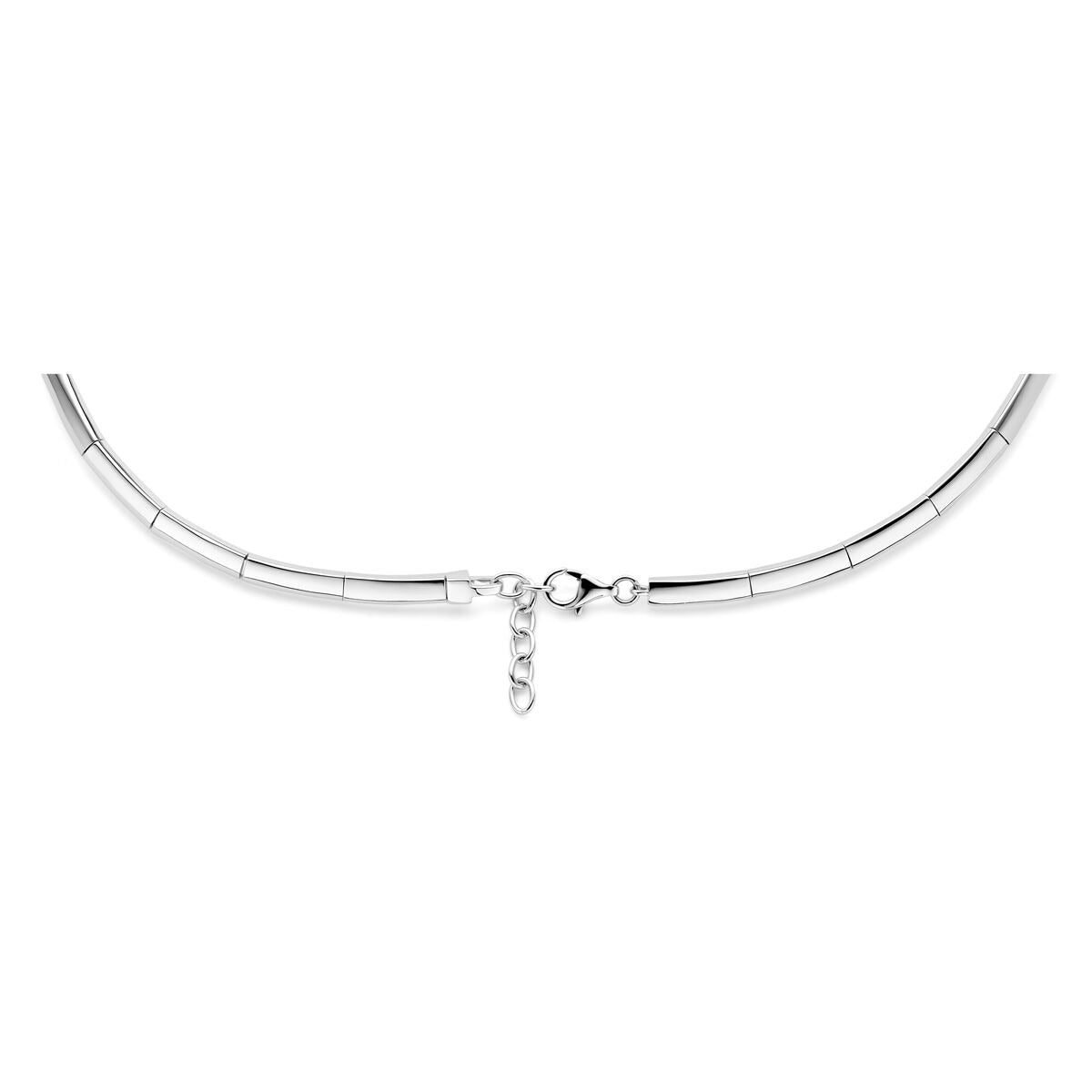 Collier en argent 925 rhodié avec zircone