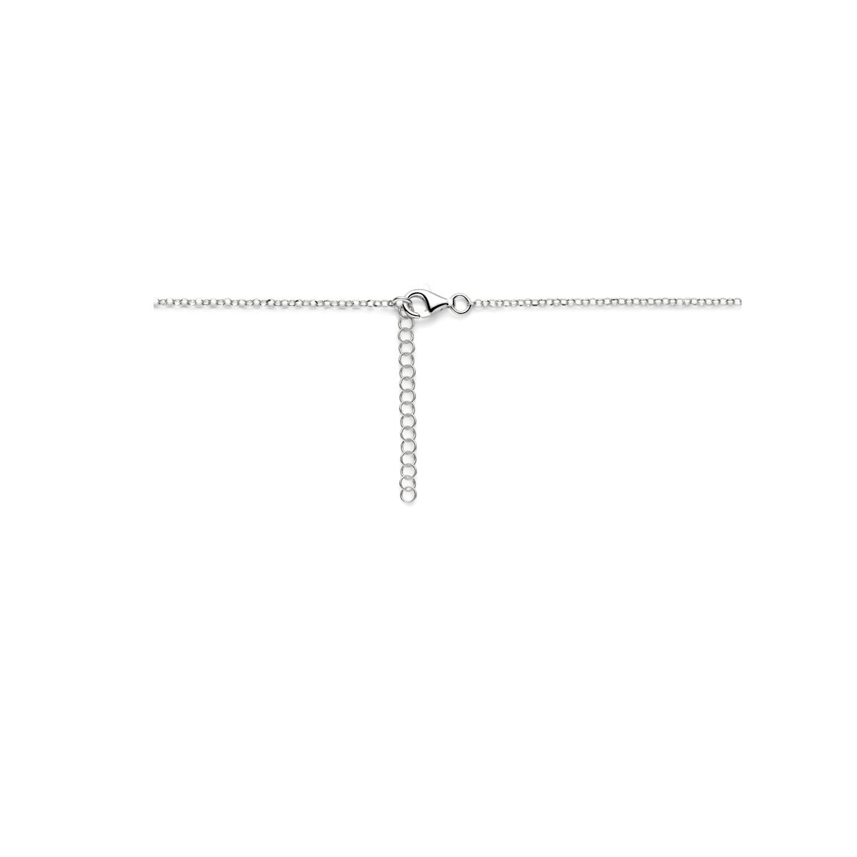 Collier en argent sans pendentif – maille ancre en argent rhodié 41 + 4 cm