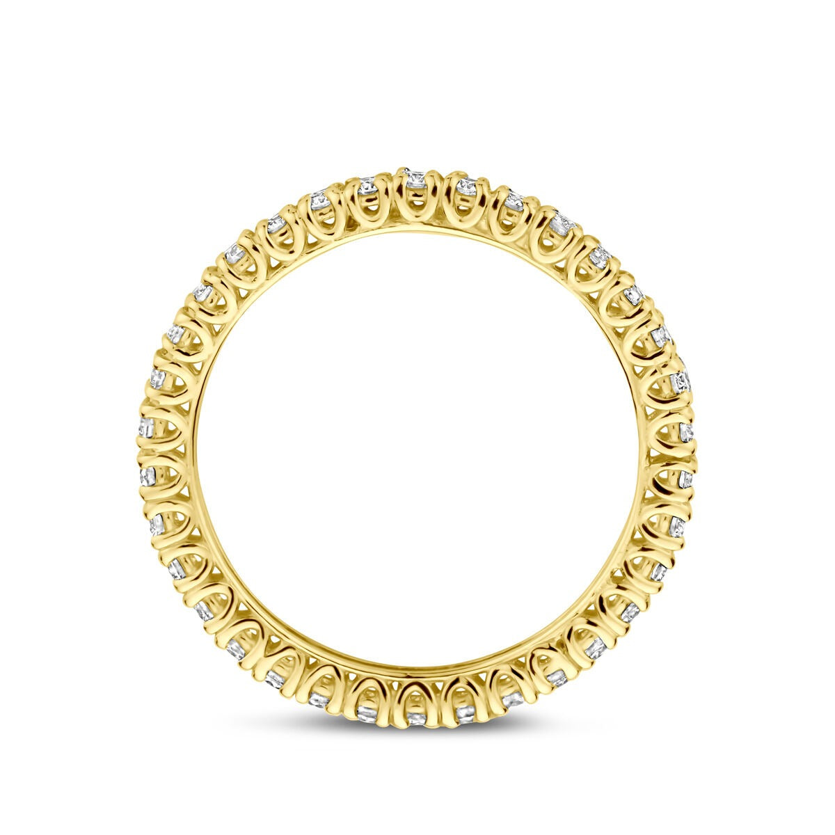 Bague alliance en or jaune 14k avec diamant – 0.70 ct