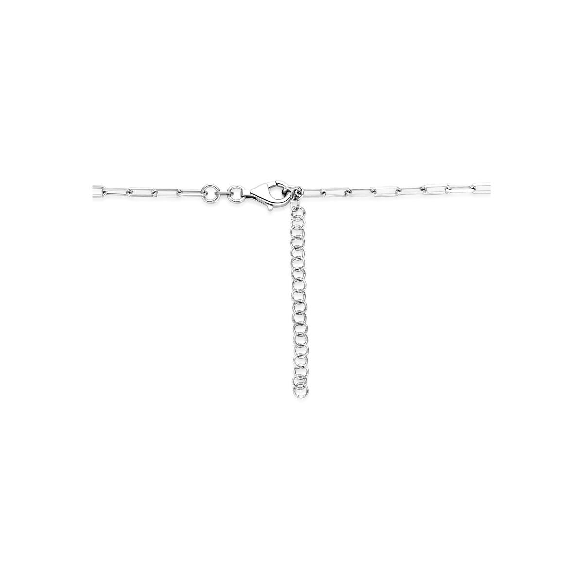 Collier en argent 925 rhodié avec perle d'eau douce