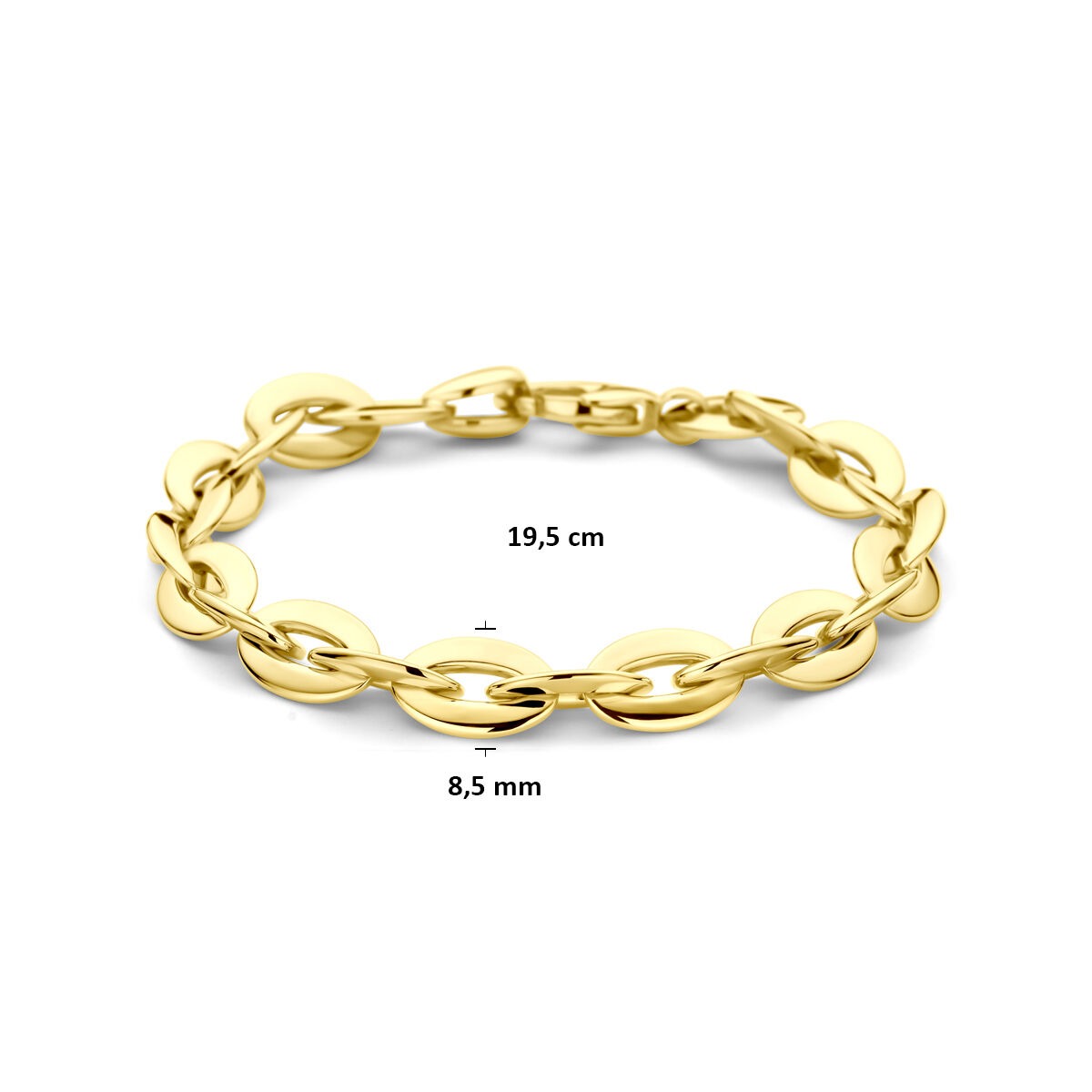 Bracelet en maille ancre en or jaune 14k pour femme
