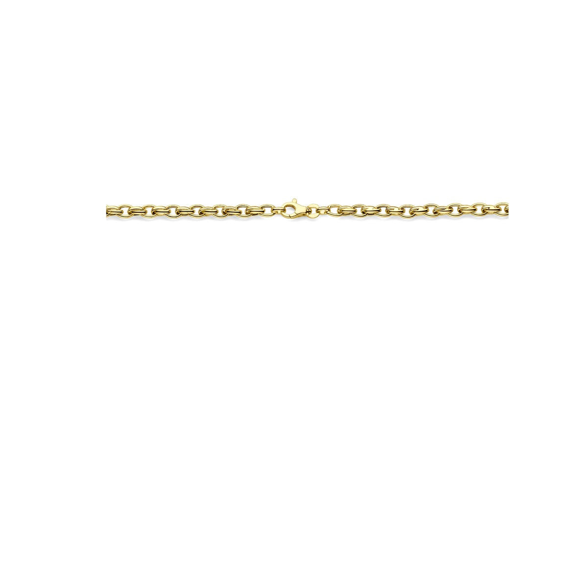 collier en or jaune 9k avec maille fantaisie 45 cm