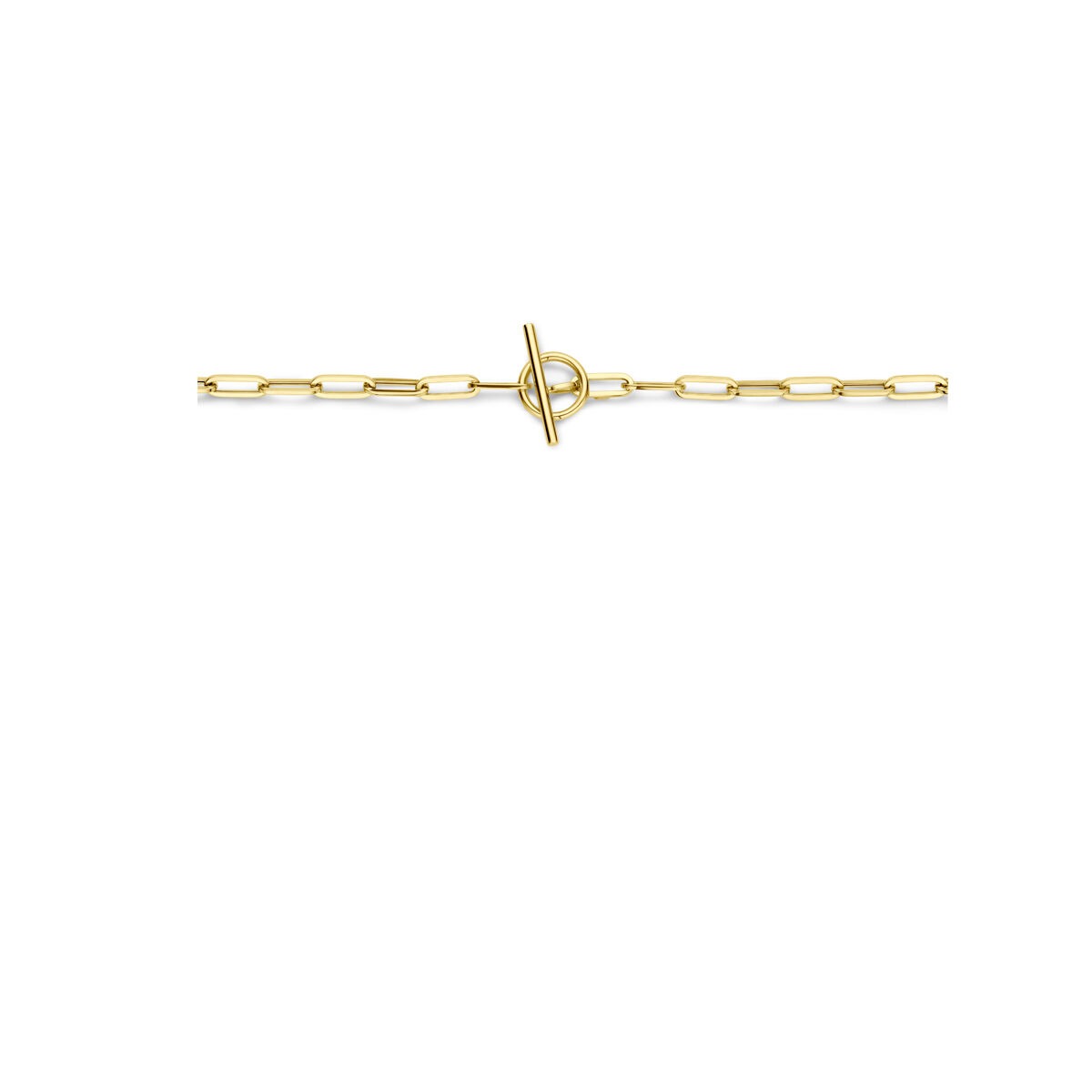 Collier pour femme en or jaune 14k avec fermoir à charnière – maille ancre