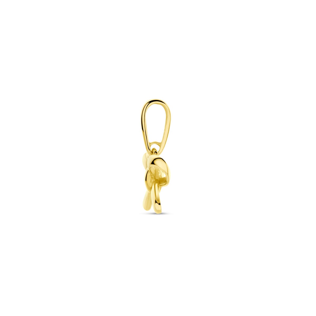 pendentif en or jaune en forme de nœud