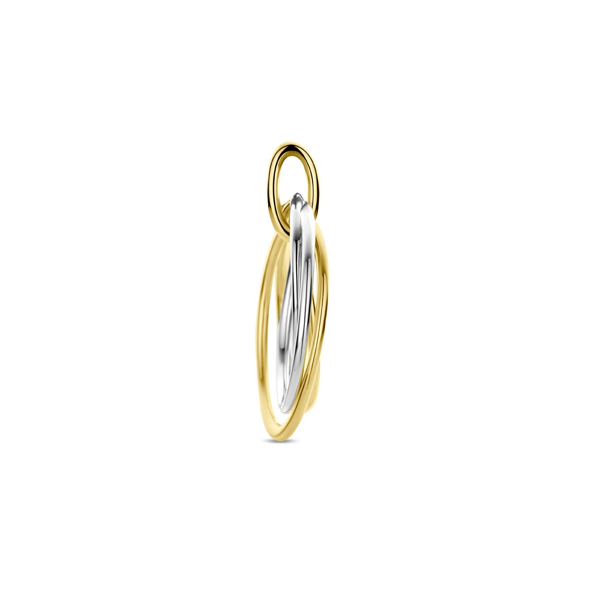 pendentif bicolore en or jaune et or blanc – pour femme 21 mm