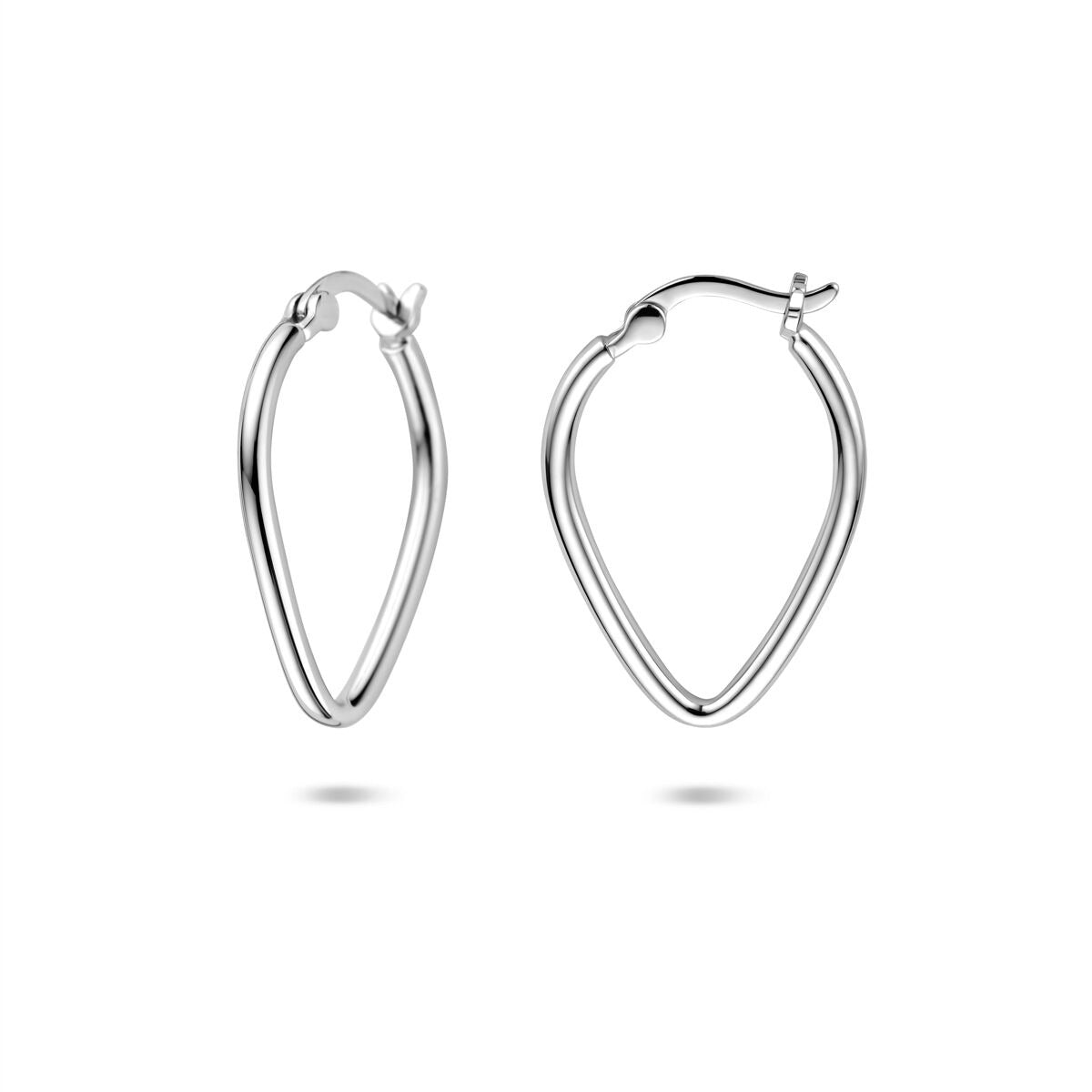 Créoles en argent rhodiées 19,5 mm