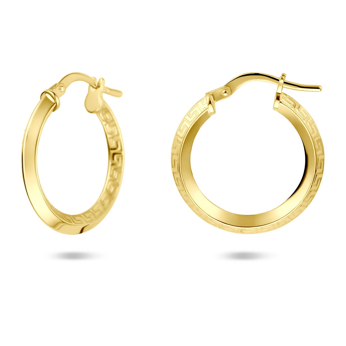 Créoles en or pour femme – fermoir à charnière Silgold 14k 2,5 mm