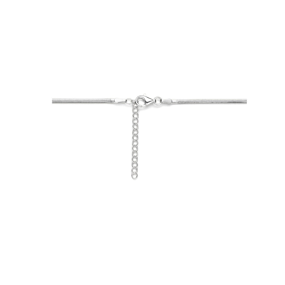 Collier gourmette en argent 925 rhodié – Colliers pour femme en argent