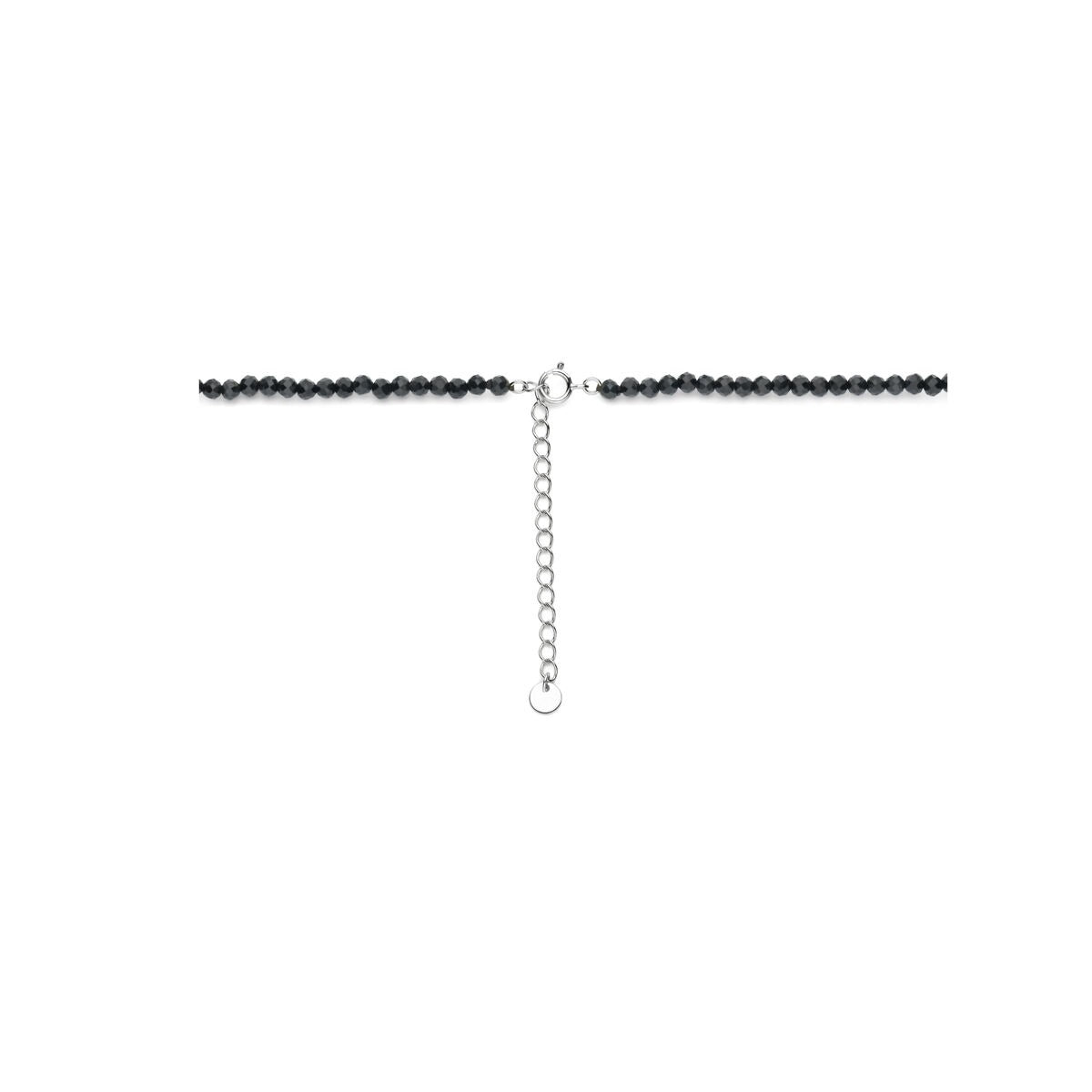 Collier en argent avec onyx – rhodié argent 925