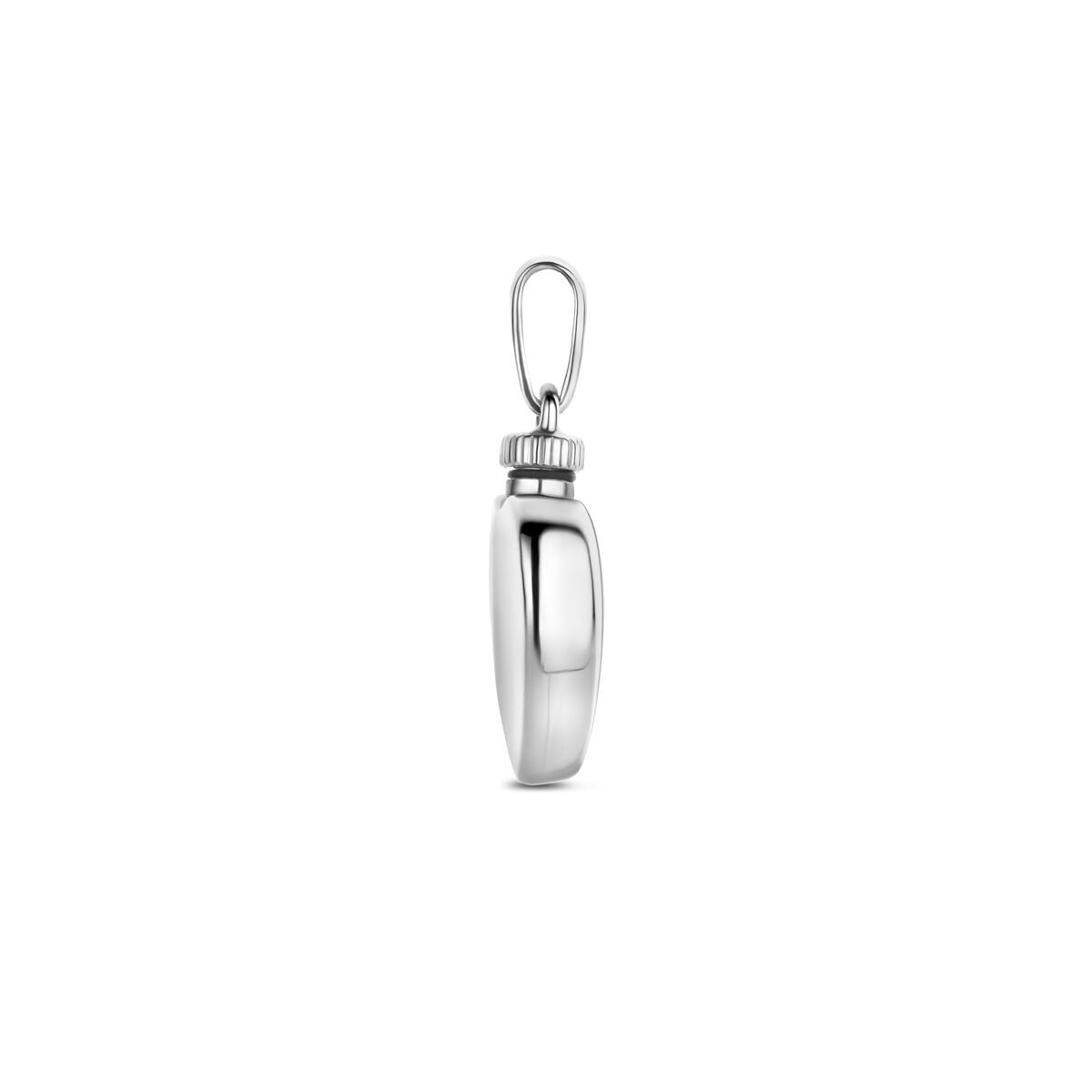 Pendentif urne en argent en forme de cœur – bijou commémoratif en argent 925