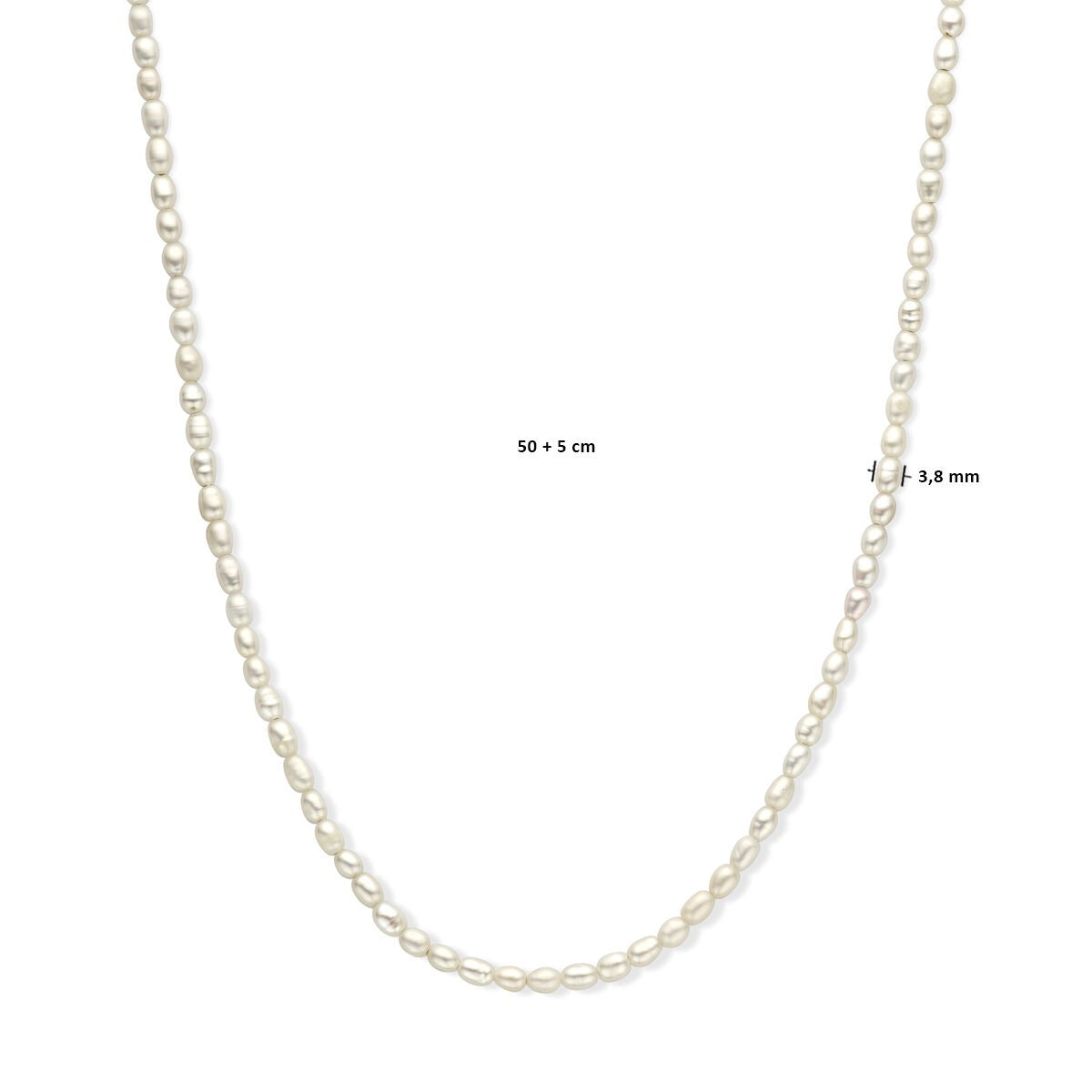 Collier plaqué or en argent pour femme avec perles d'eau douce