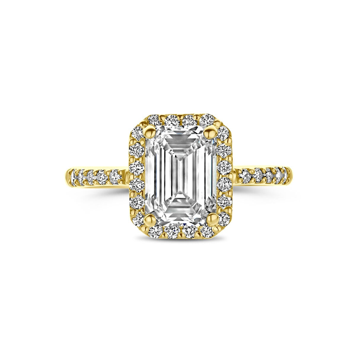 bague en or jaune 14k avec diamant cultivé en laboratoire