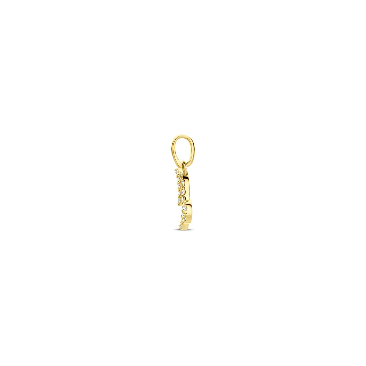 pendentif en or jaune 14k avec diamant