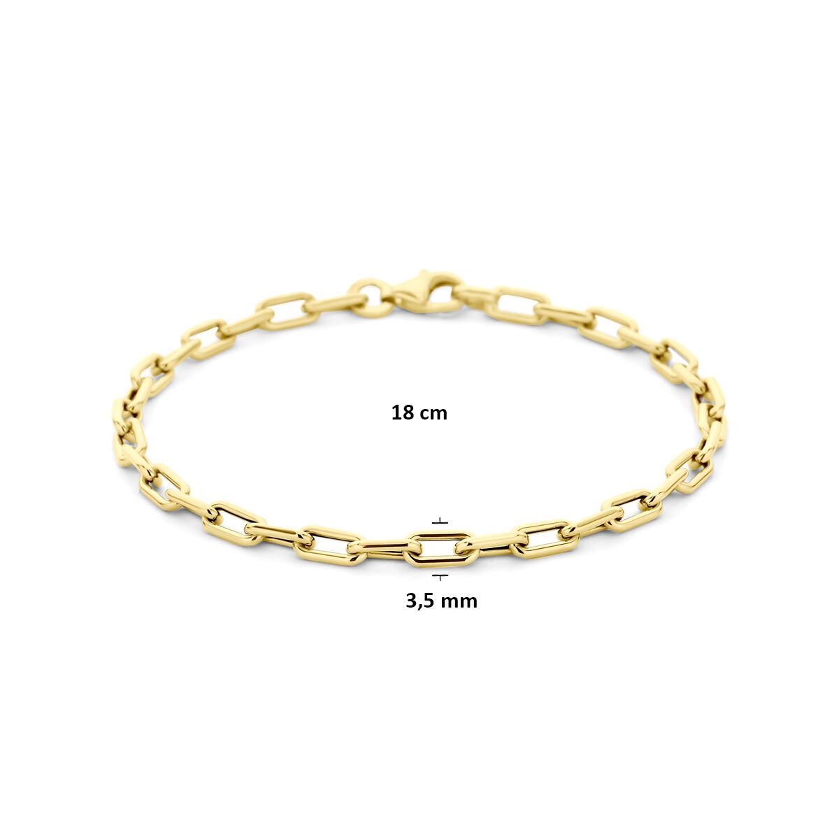 bracelet ancre en or jaune 9k