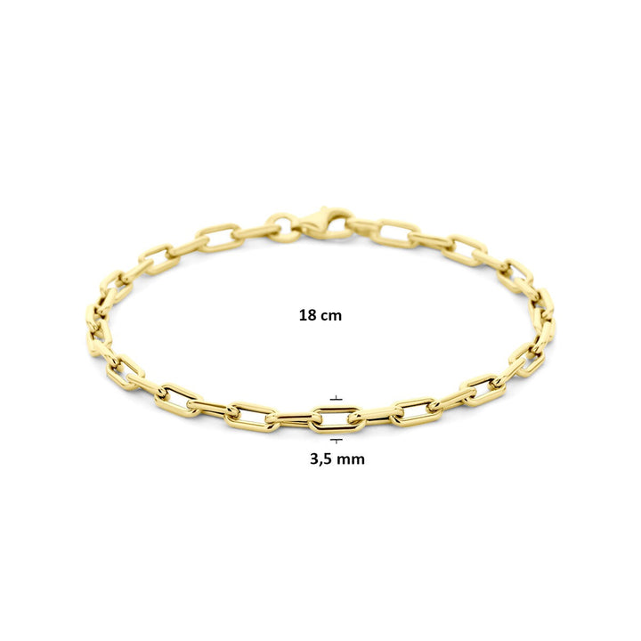 9k geelgouden anker armband