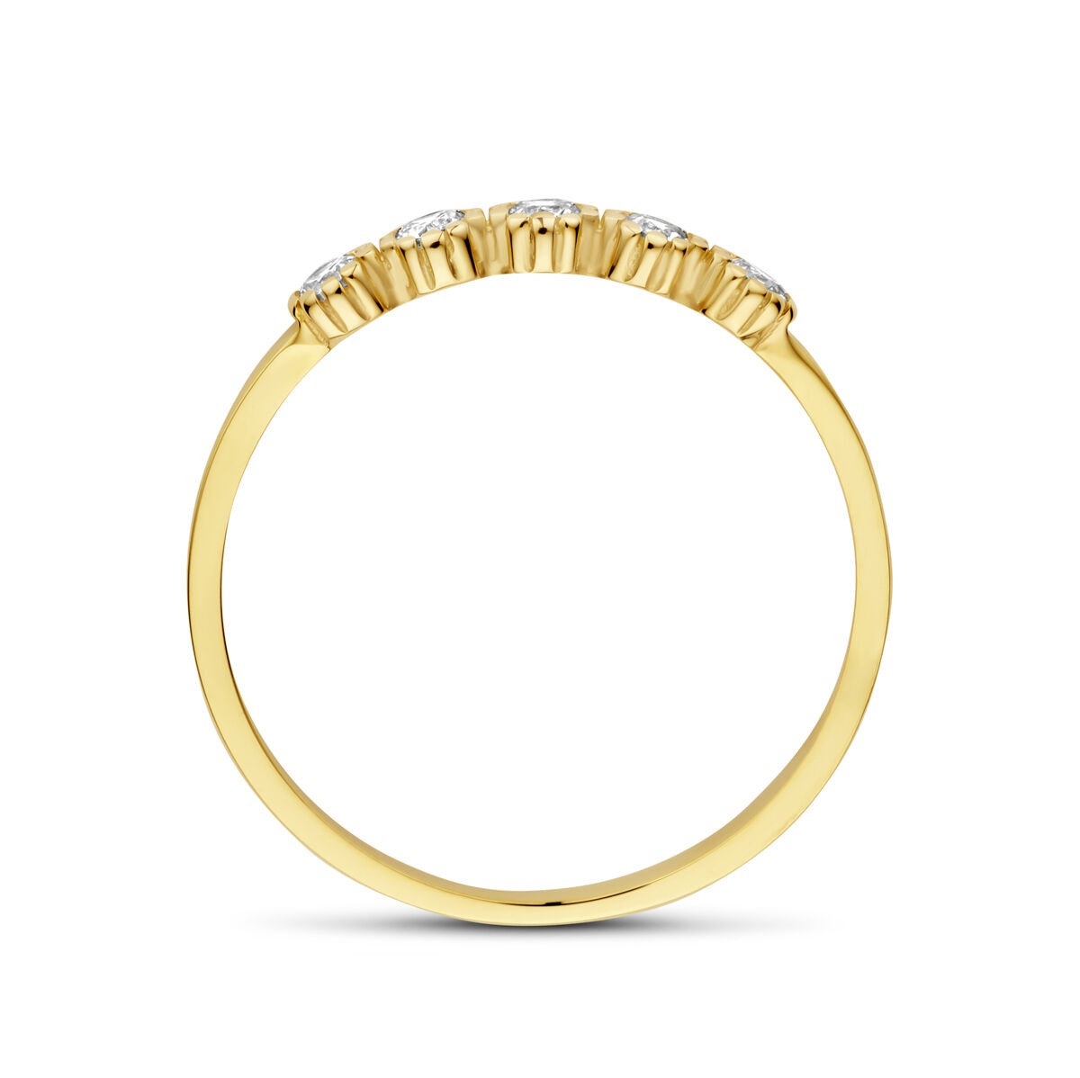 Bague en or jaune 9k avec zircone