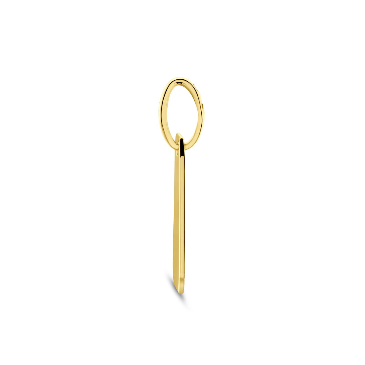 pendentif à graver en or jaune 14k – pendentif rectangulaire pour femme avec une simplicité intemporelle