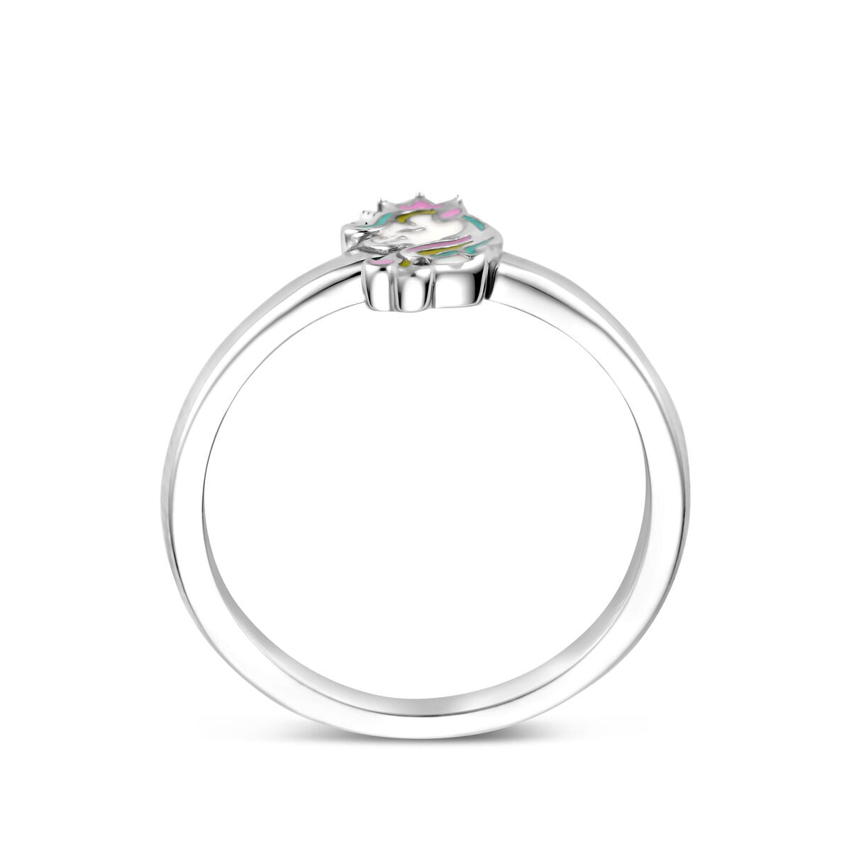 Bague pour enfant en argent avec licorne – rhodié argent 925