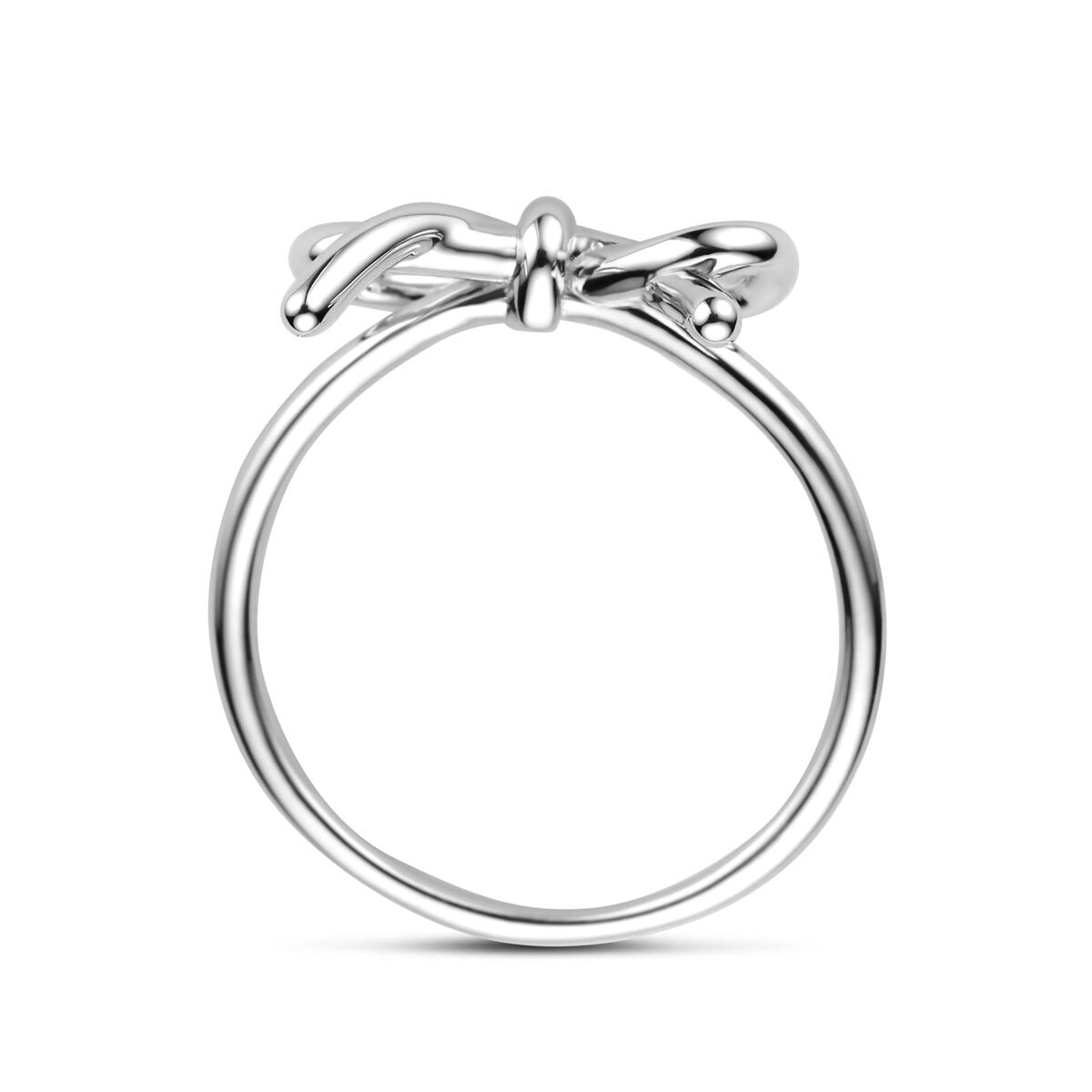 Bague pour femme en forme de nœud – rhodié argent 925