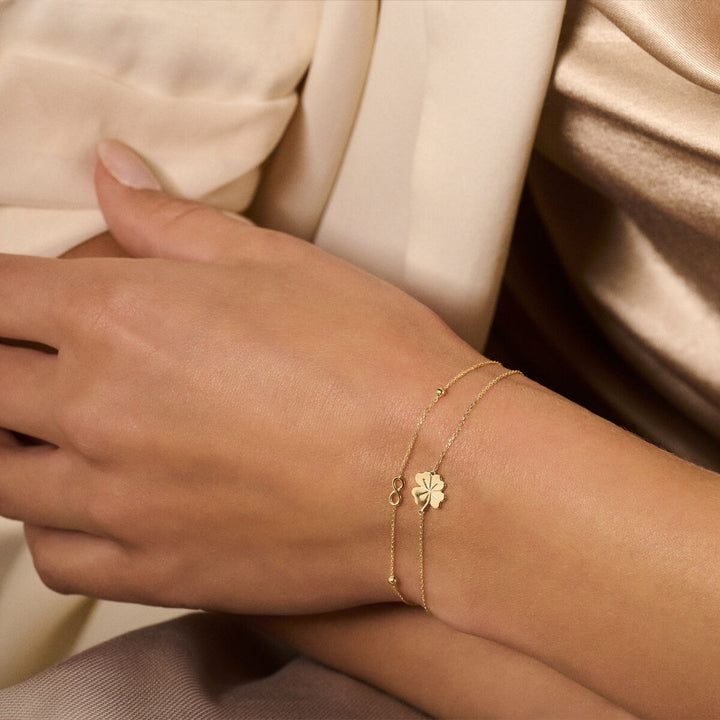 9k Geelgouden Armband Infinity
