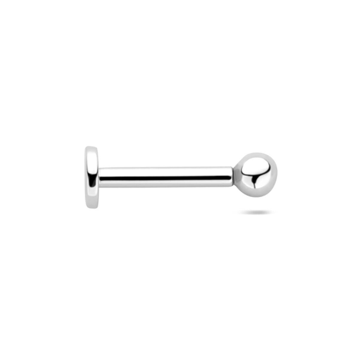 Piercing à dos plat en argent – Rhodié 925 argent