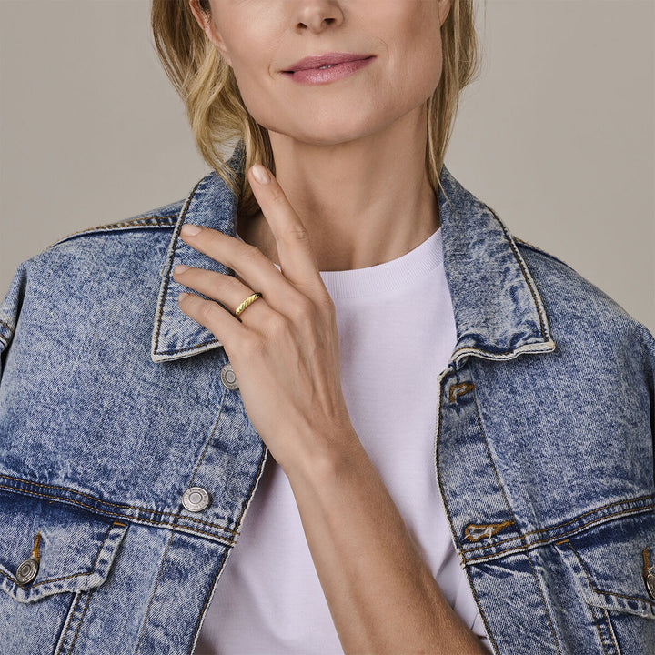14k Geelgouden gedraaide ring