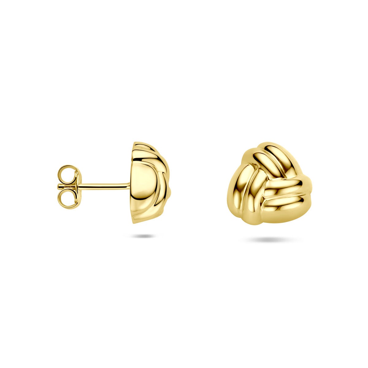 puces d'oreilles en or jaune pour femme 11 mm