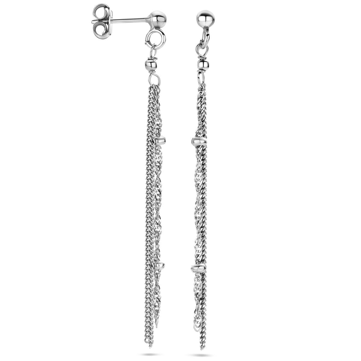 Boucles d'oreilles en argent rhodiées 925 – Pour femme
