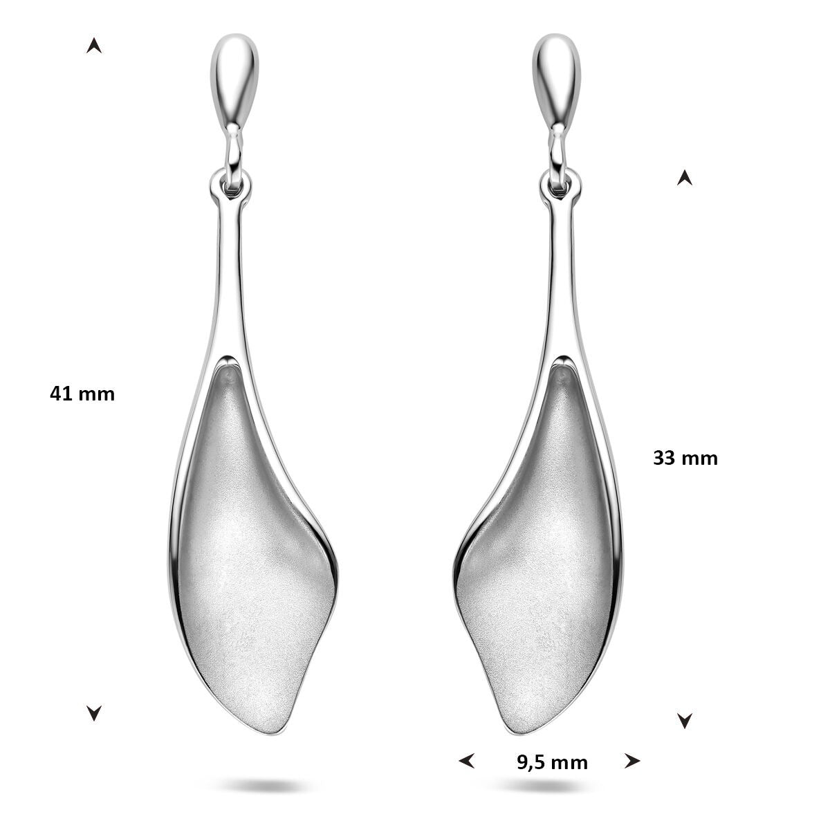 Boucles d'oreilles en argent – rhodié argent 925