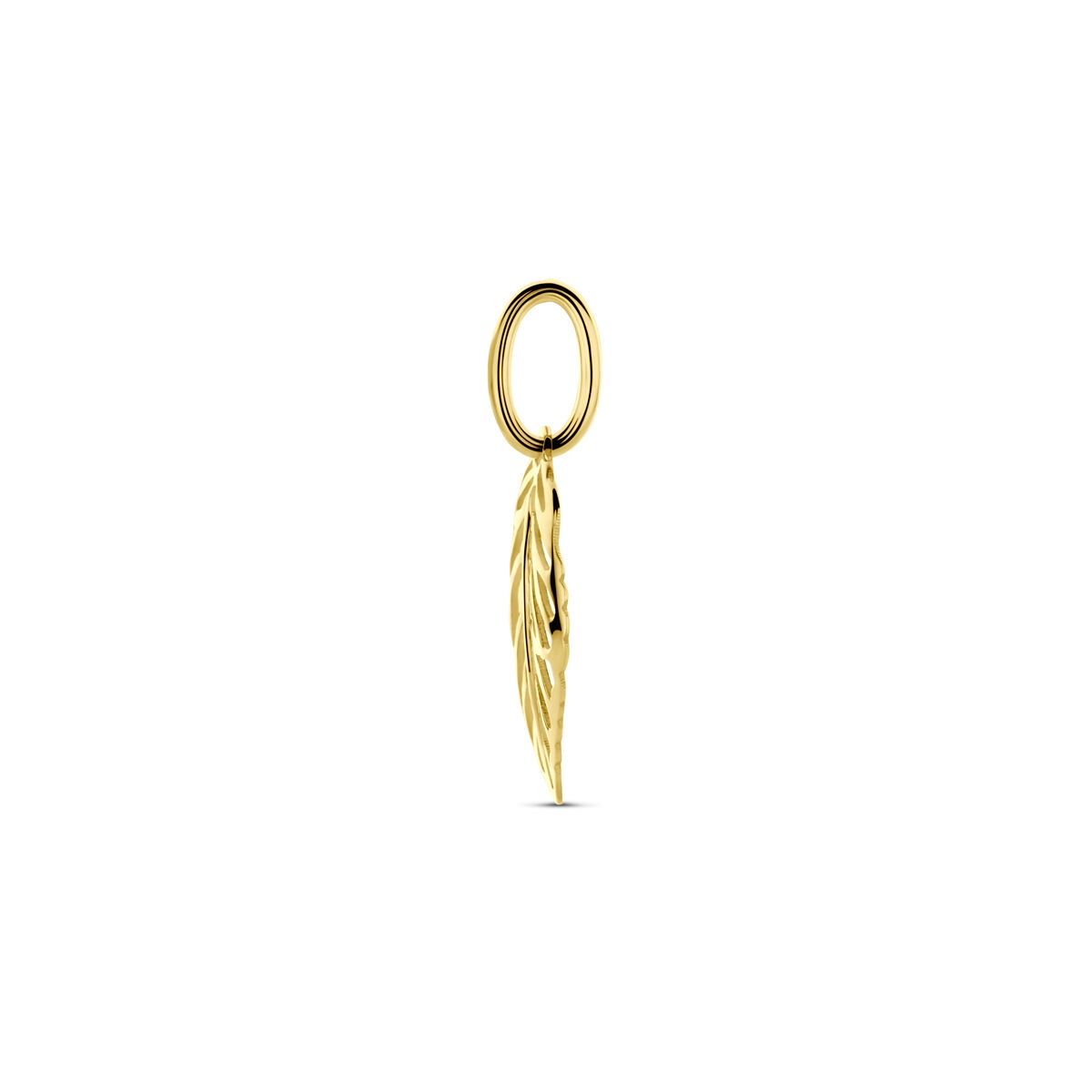 pendentif en or jaune en forme de feuille – 17 mm