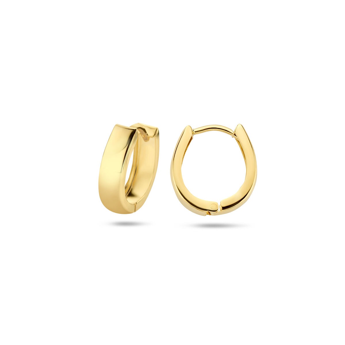 Créoles en or jaune estampées – 14k