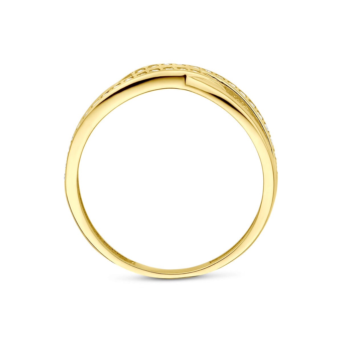 bague or jaune zircone entourage