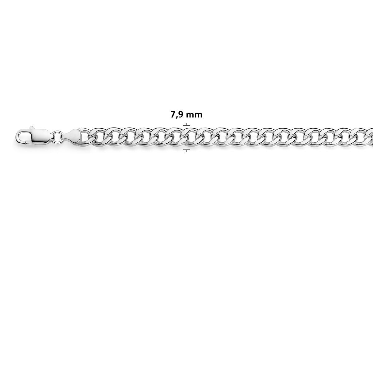 925 Collier Gourmet 7,9 mm pour homme