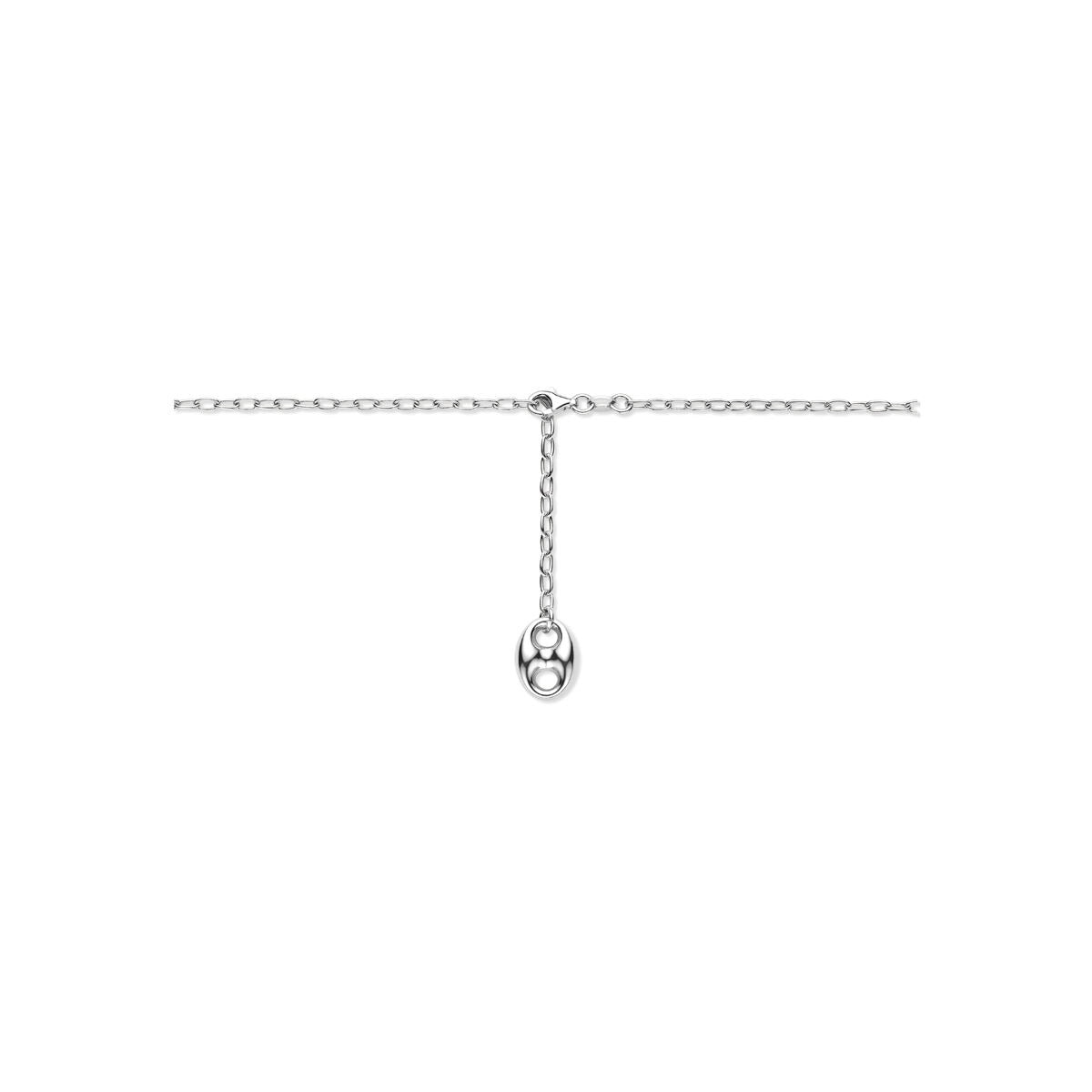 Collier en argent 925 avec pendentif grain de café
