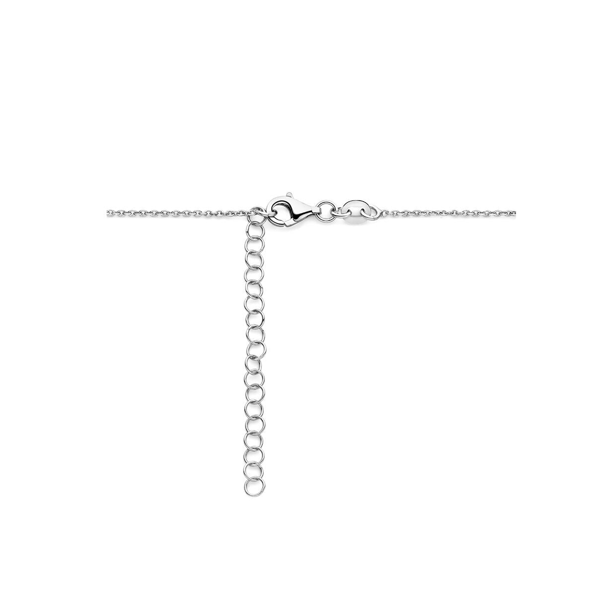 Collier en argent avec cœur – collier rhodié