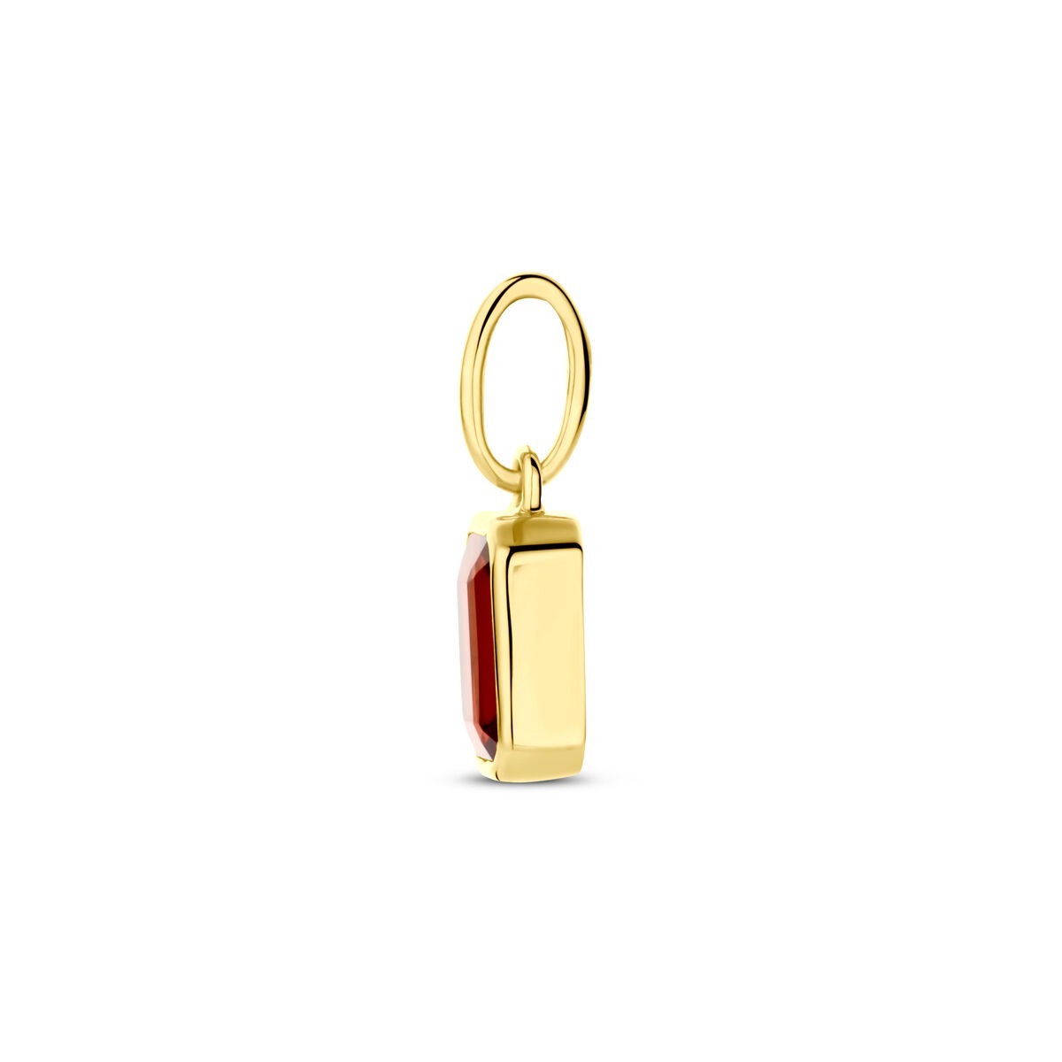 pendentif grenat 12 mm or jaune 14K