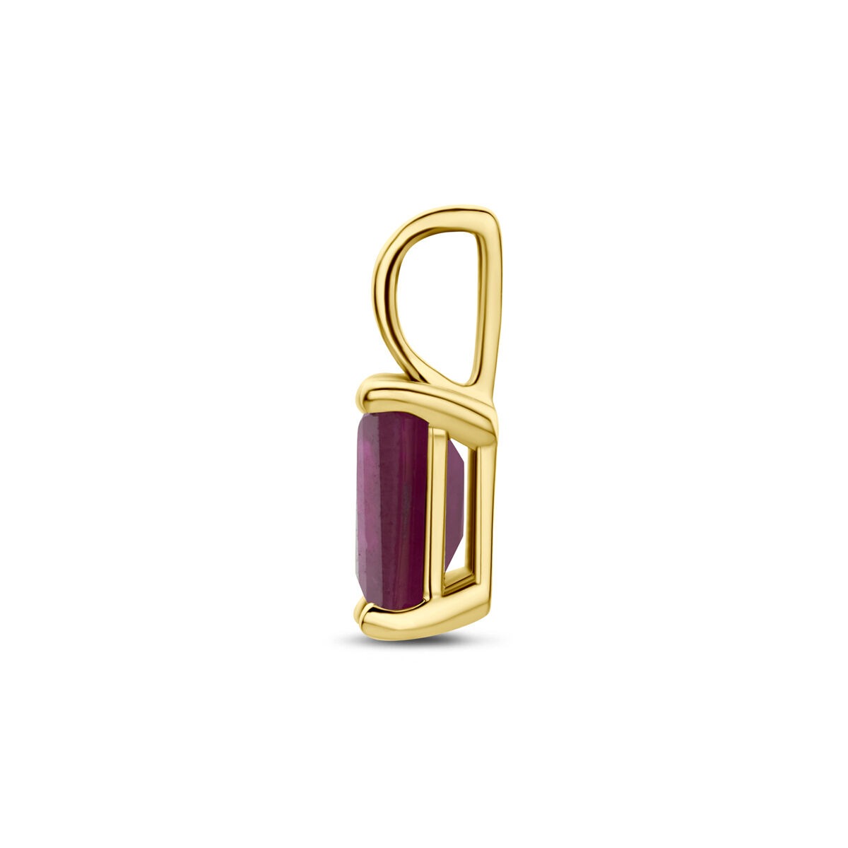 pendentif en or jaune 14k avec rubis