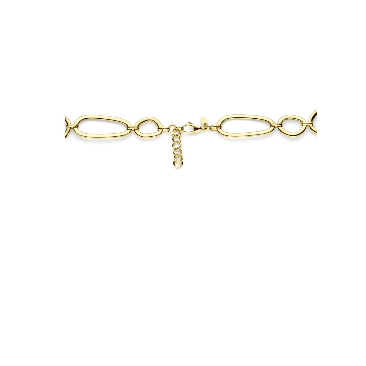 collier en or jaune 14k avec structure de maille large