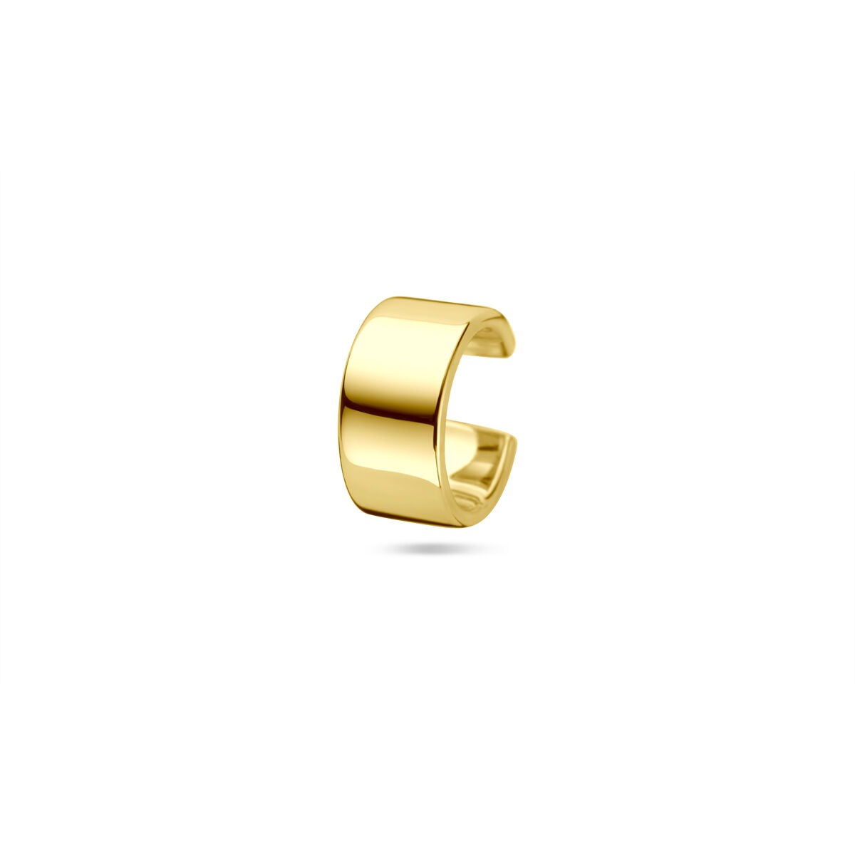 Ear cuff en argent 925 avec plaquage or jaune, dimensions 11x5,5 mm.
