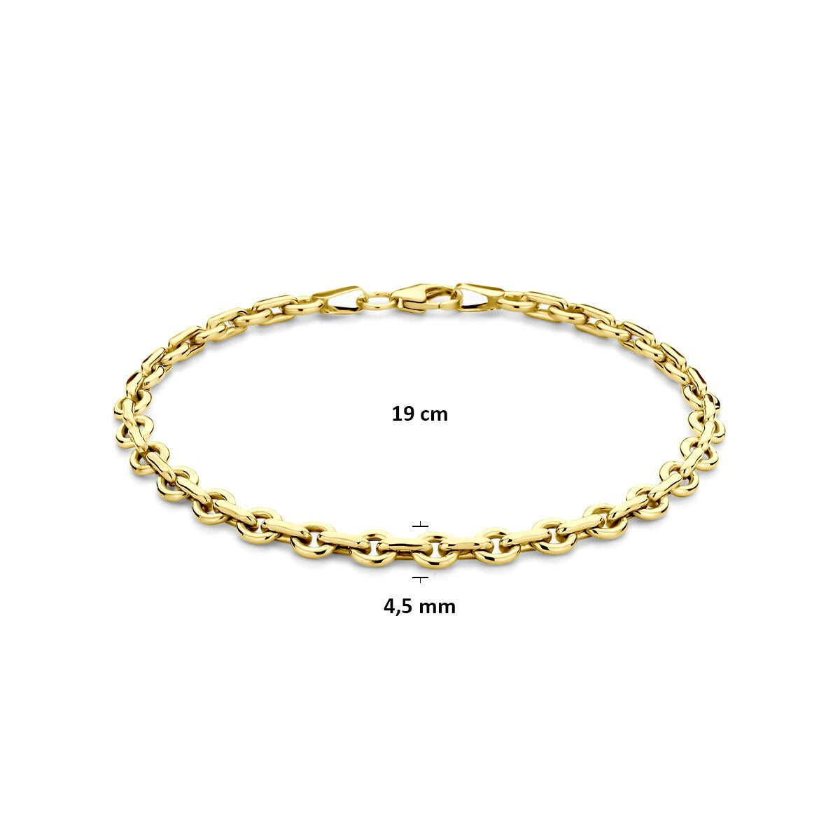 bracelet pour femme en or jaune 14k avec noyau en argent – luxe raffiné en Silgold
