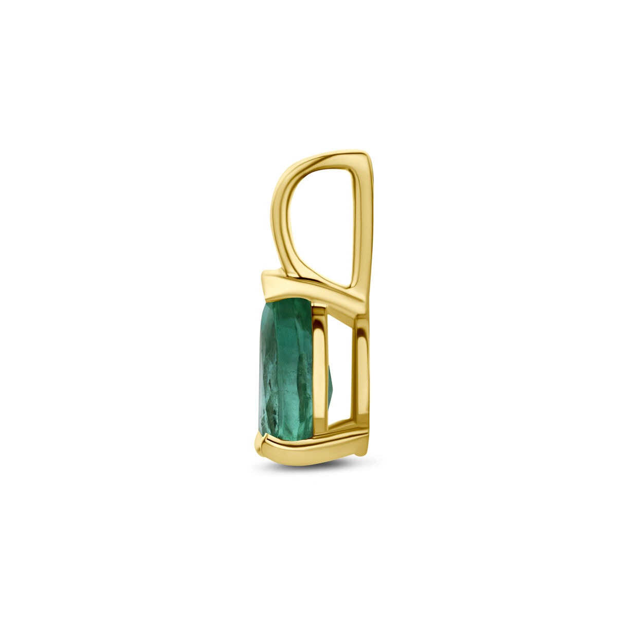 pendentif en or jaune 14k avec émeraude