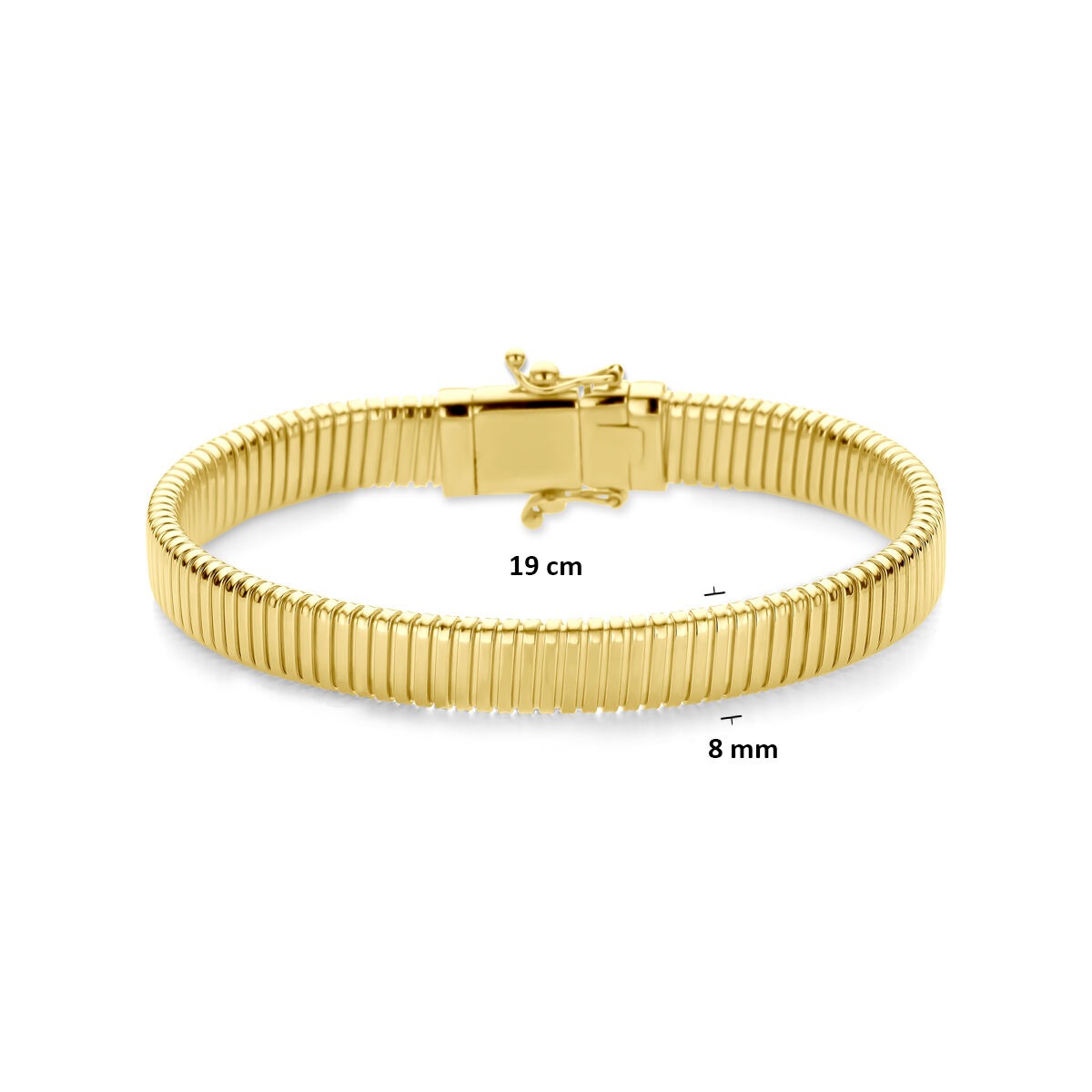 Bracelet pour femme en or jaune avec maille tubogas