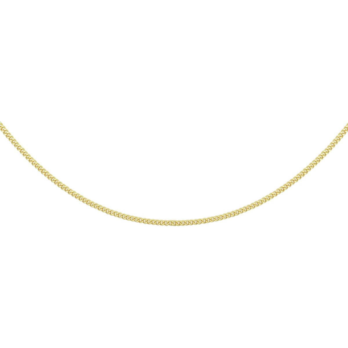 Collier en or jaune 18 carats avec maillons gourmette taillés.