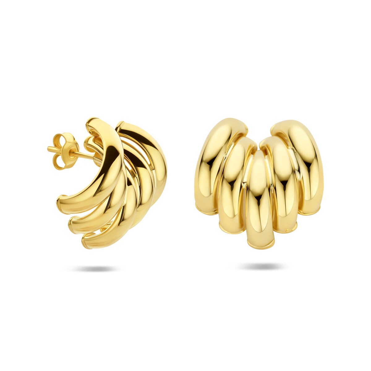 Créoles en or jaune 14k pour femme