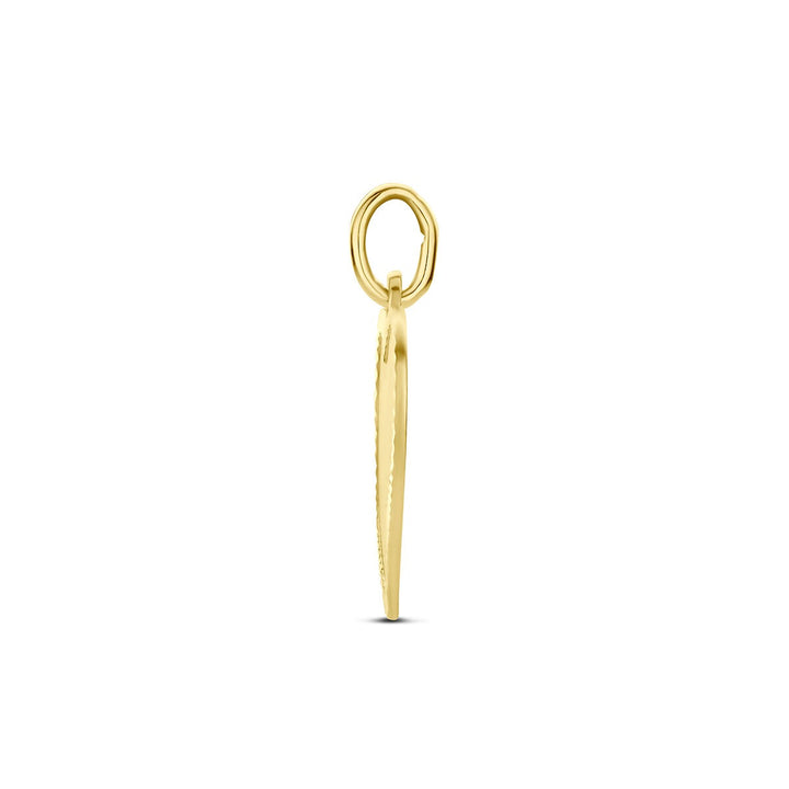 9k Geelgouden hart graveerhanger
