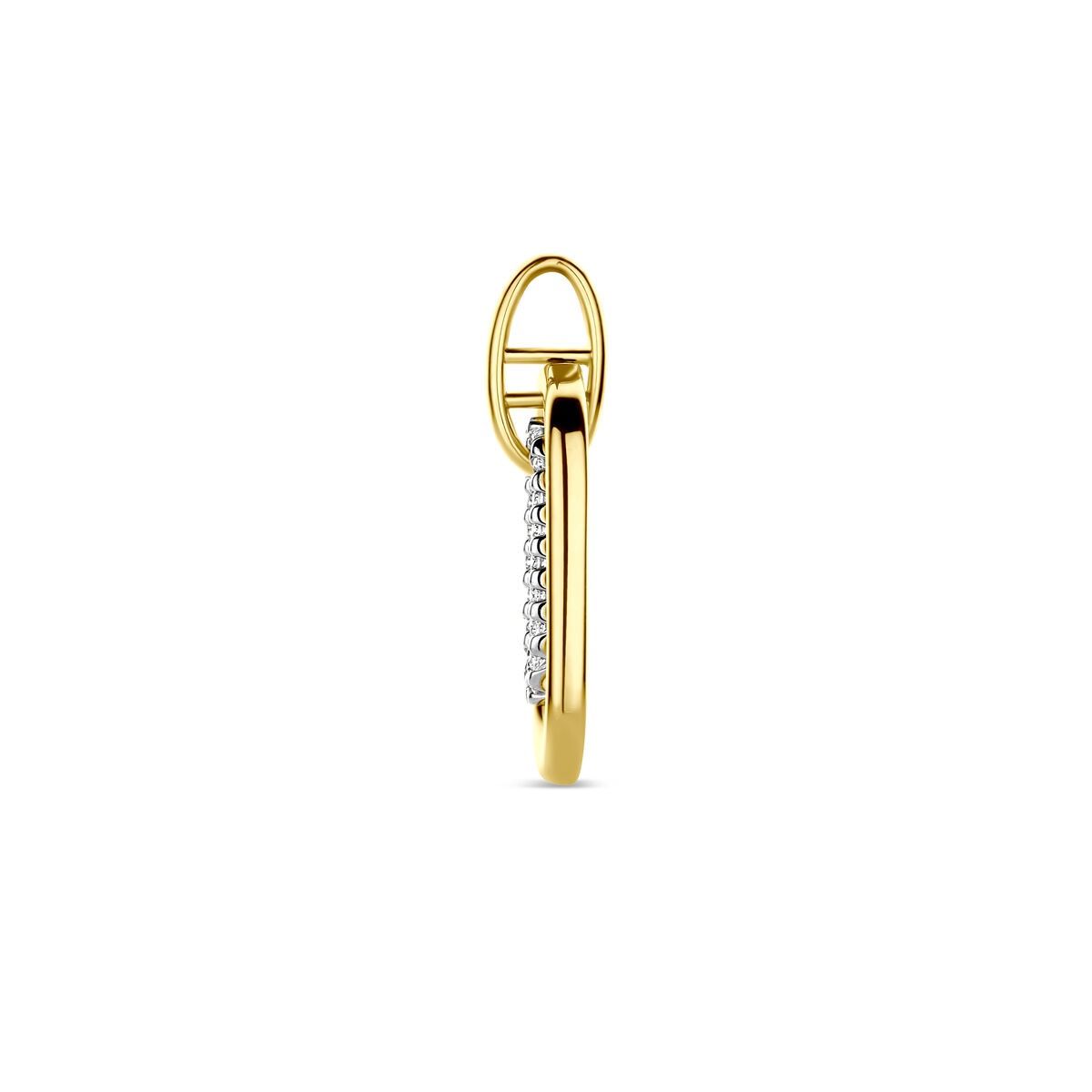 pendentif bicolore en or jaune et or blanc avec diamant – 0,08 ct