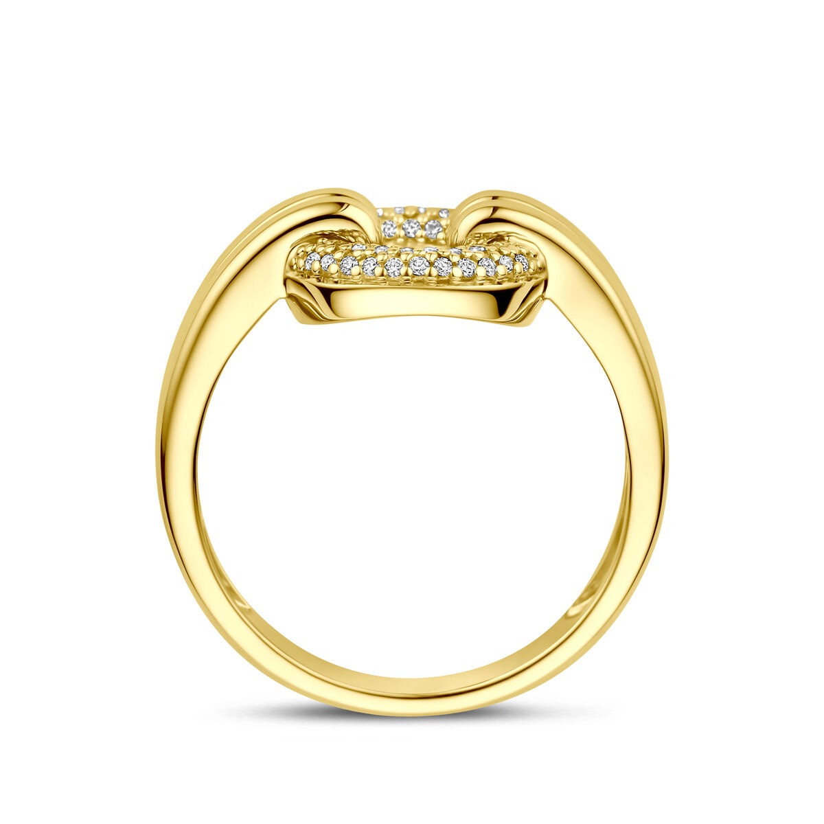Bague pour femme en or avec diamant – or jaune 14k