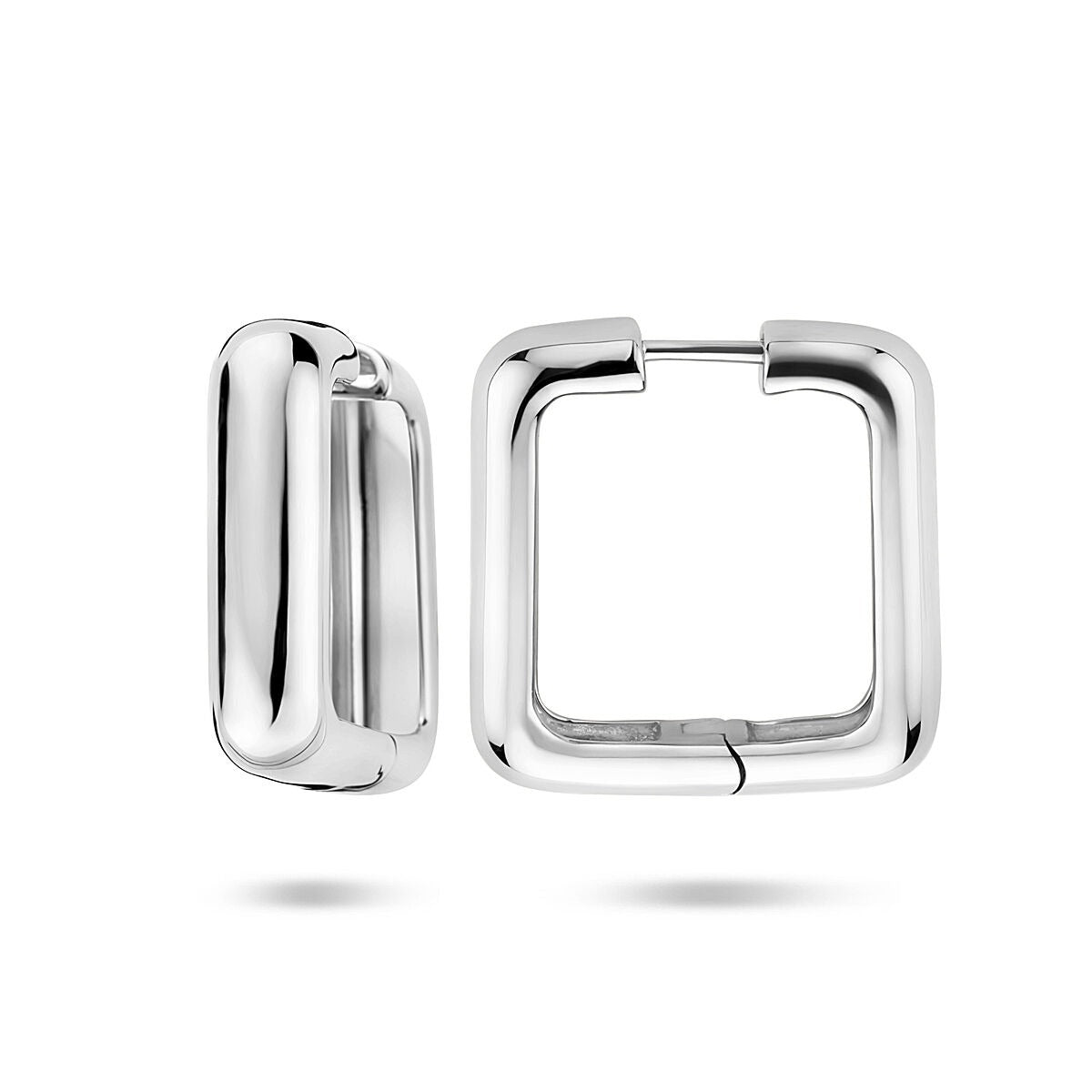 Créoles en argent rhodié 25 mm