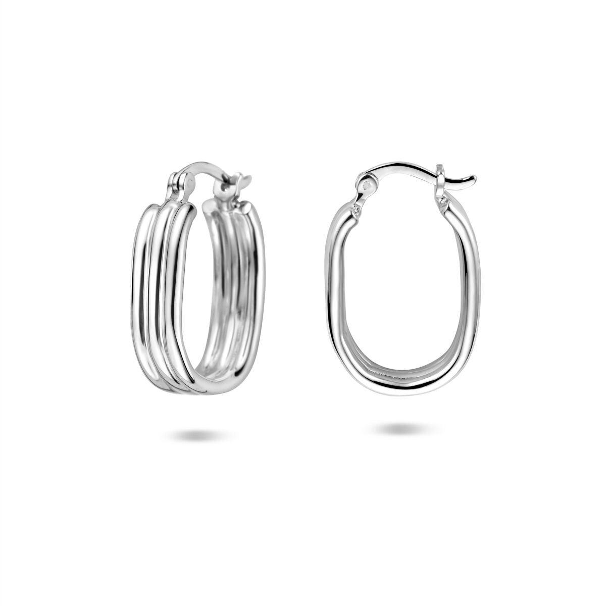 Créoles en argent rhodiées 17 mm