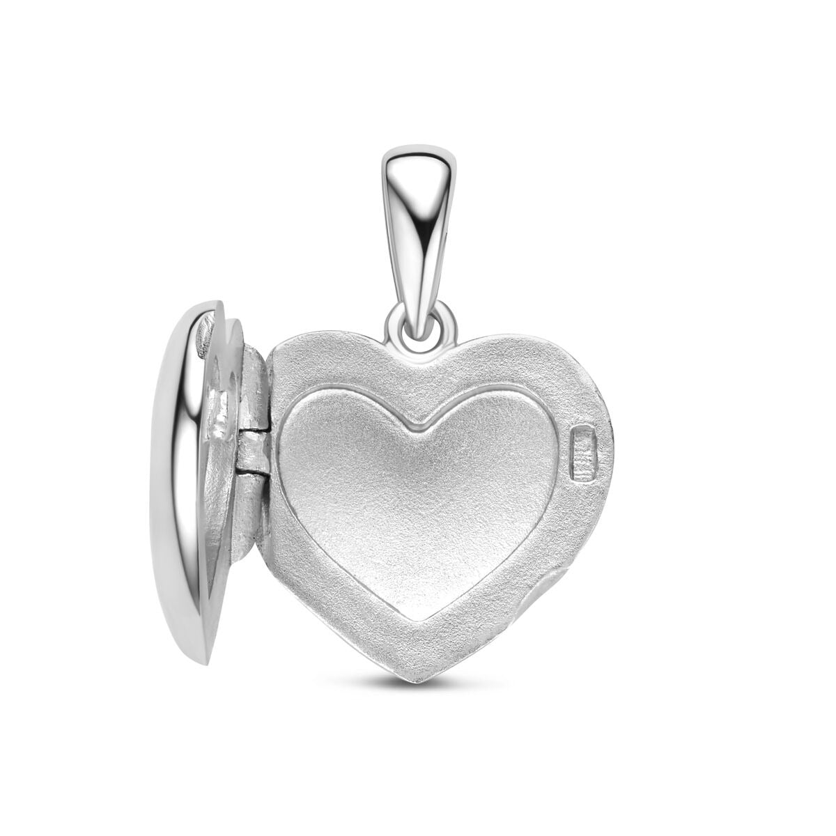 Médaille en forme de cœur en argent 925 rhodié